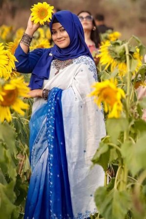 অর্জিনাল চান্দেরি সিল্ক শাড়ী