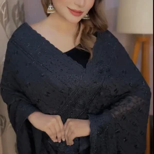 Black Diamond Soft Chiffon Georgette Saree